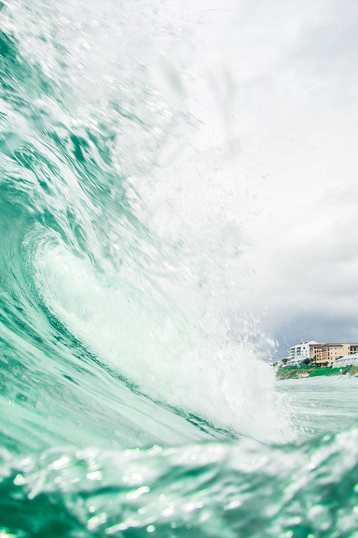 big wave in Blue Mountain Beach, Florida