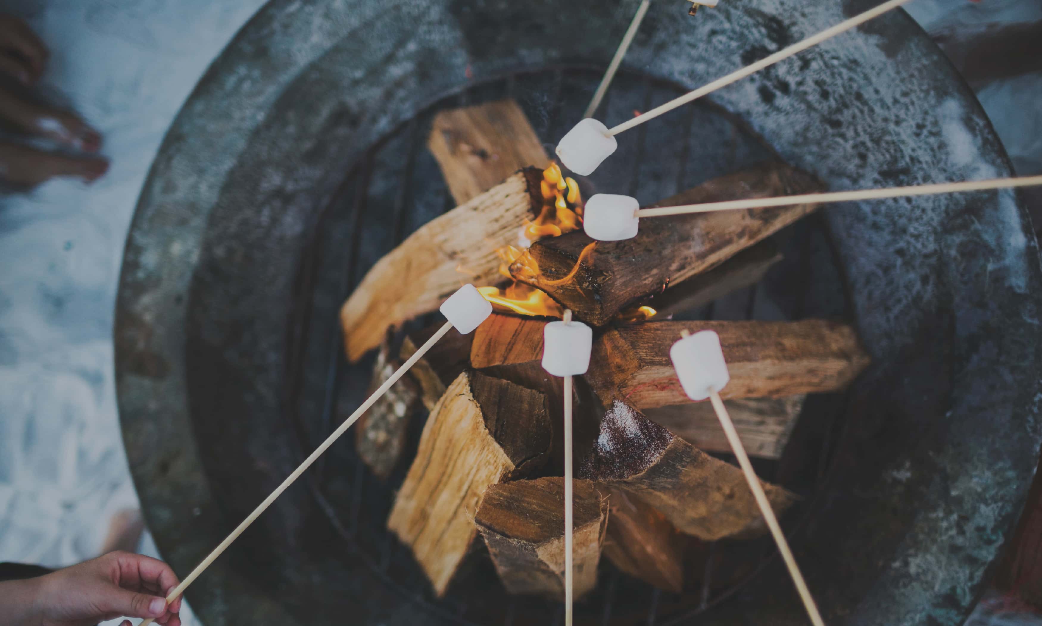 sunset bonfire